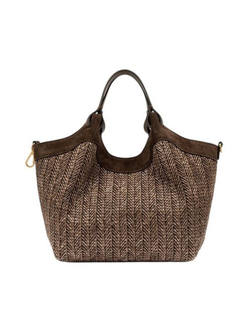 borsa donna dua media in rafia marrone Gianni Chiarini | BS12339-COMMPGLSPG13840